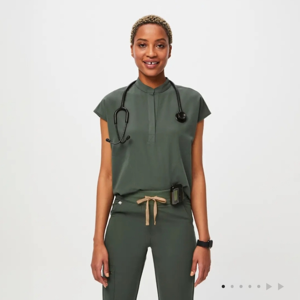 Figs Women's Top in Forest Green